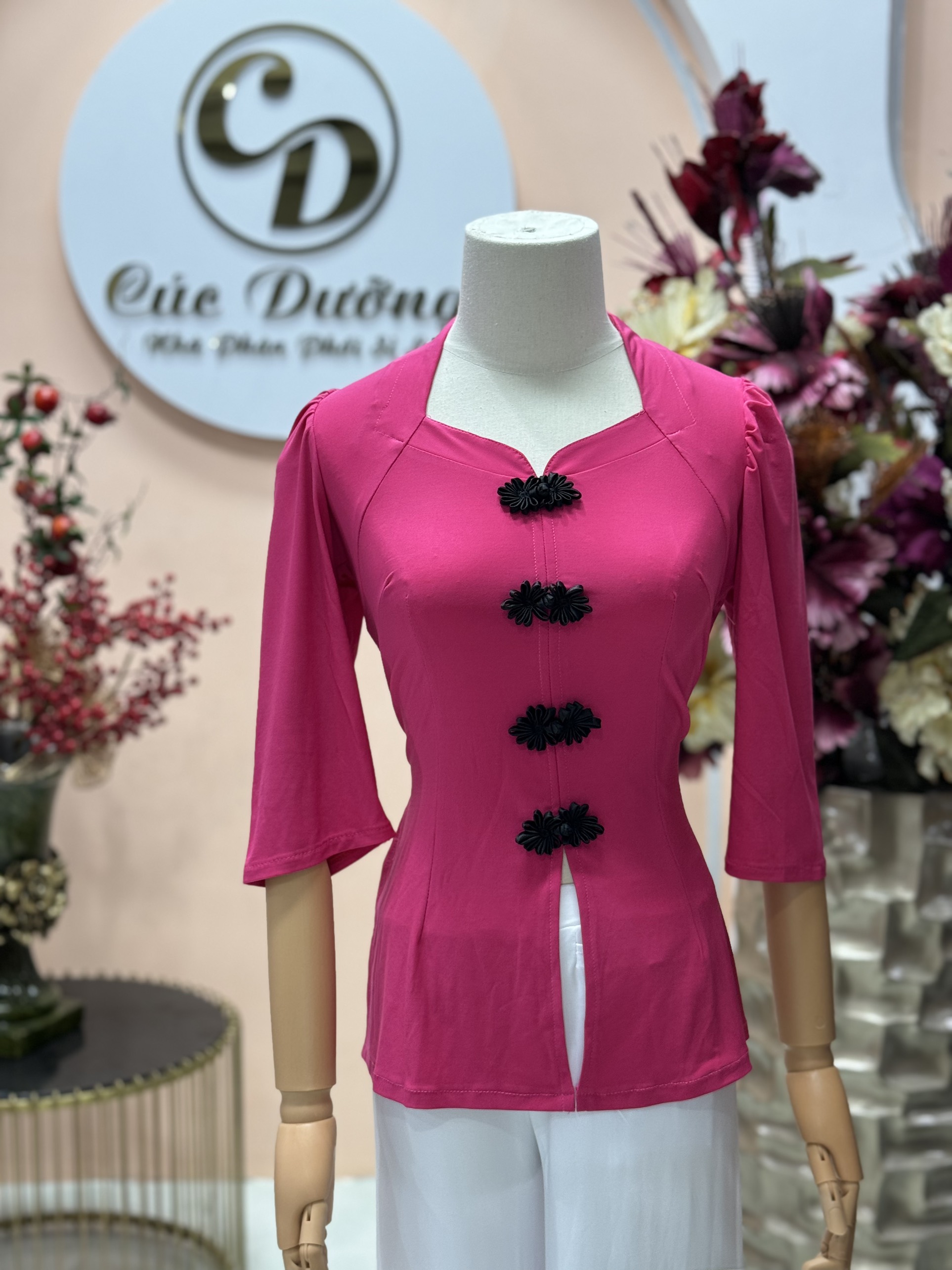 Áo Bà Ba Sẩm Cổ Vuông (Không Kèm Quần) Chất Liệu Mềm Mịn Áo Đi Chùa Nữ Kín Đáo Nhiều Màu Sắc - Shop