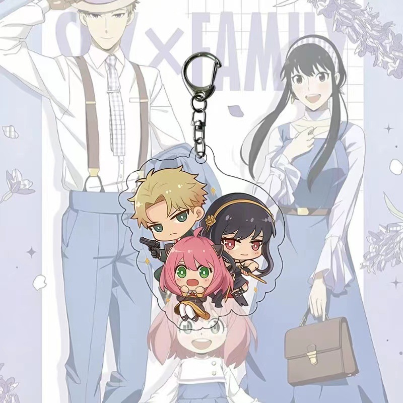 Móc khóa mica acrylic anime Spy × Family in 2 mặt chibi anime nhân vật dễ thương xinh xắn siêu rẻ (Mẫu 1)
