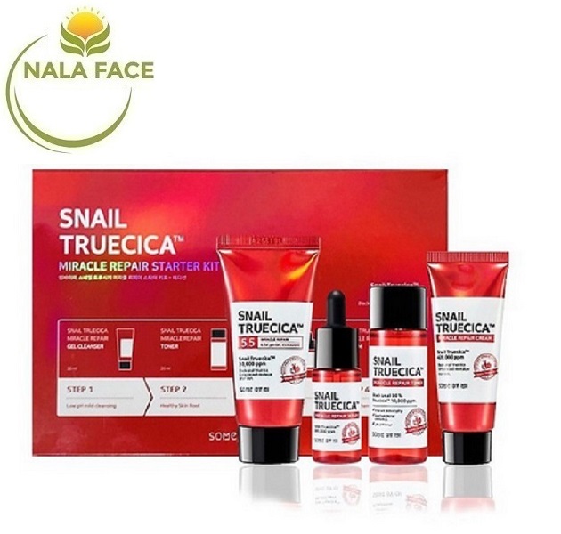 [HCM]Bộ Kit 4 Sản Phẩm Phục Hồi Da Mờ Thâm Sẹo Some By Mi Ốc Sên Snail Truecica Miracle Repair Starter Kit