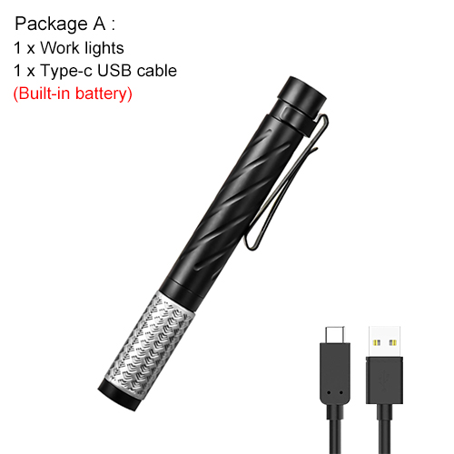 Asafee DT006 Multifunctional Work Light Warm/White/Purple 395UV Money Detect Flashlight Type-c Recha