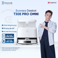Robot hút bụi lau nhà Ecovacs Deebot T30e Pro Omni - Lực hút 11.000Pa - Pin 5200mAh - Tự động giặt giẻ bằng nước nóng