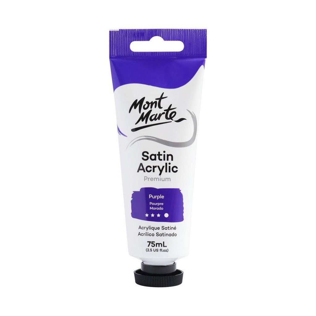 Màu Acrylic Satin Mont Marte Cao Cấp 75ml - Mont Marte Satin Acrylic Paint (Vẽ Mọi Chất Liệu)