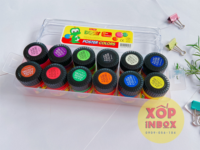 Màu Poster Pentel Dooly Hộp 12 màu 30ml