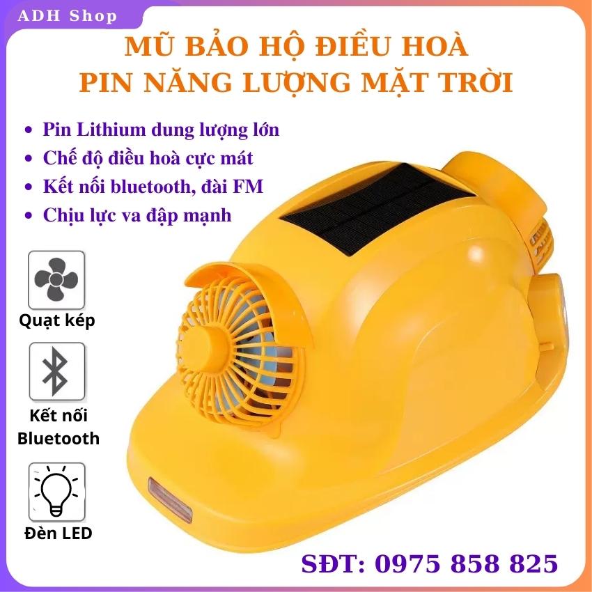 Mũ điều hòa mũ quạt năng lượng mặt trời Mũ bảo hộ có quạt làm mát năng lượng mặt trời Nón bảo hiểm đ