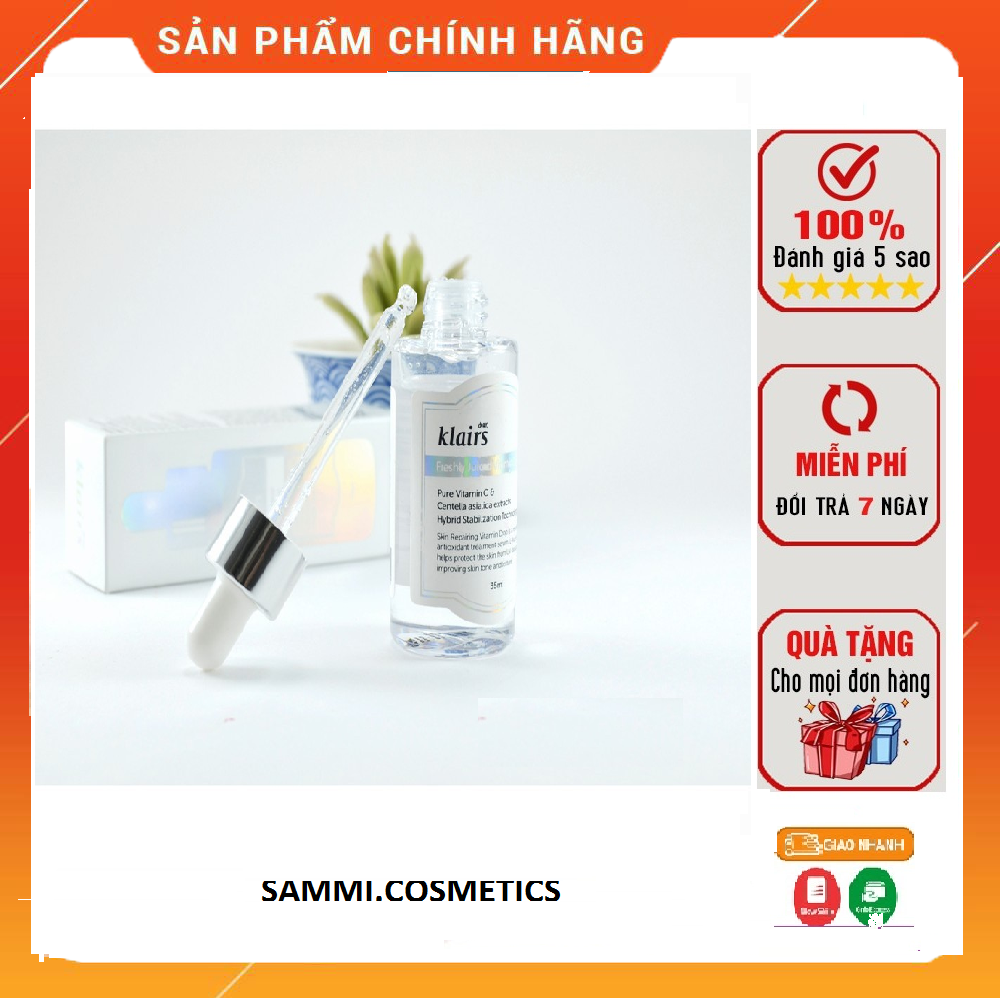 [Hn][Hàng Chính Hãng]Tinh Chất Dưỡng Ẩm Chống Lão Hóa Serum Dưỡng Trắng Da Chiết Xuất Rau Má Klair.s Freshly Juice Dưỡng Da Tăng Sinh Collagen.