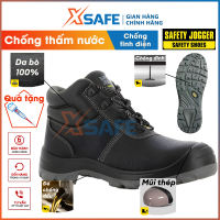 Giày bảo hộ lao động nam Jogger Bestboy S3 cổ cao da bò thật chống nước tiêu chuẩn bảo hộ S3 Châu Âu kiểu dáng thể thao cao cấp
