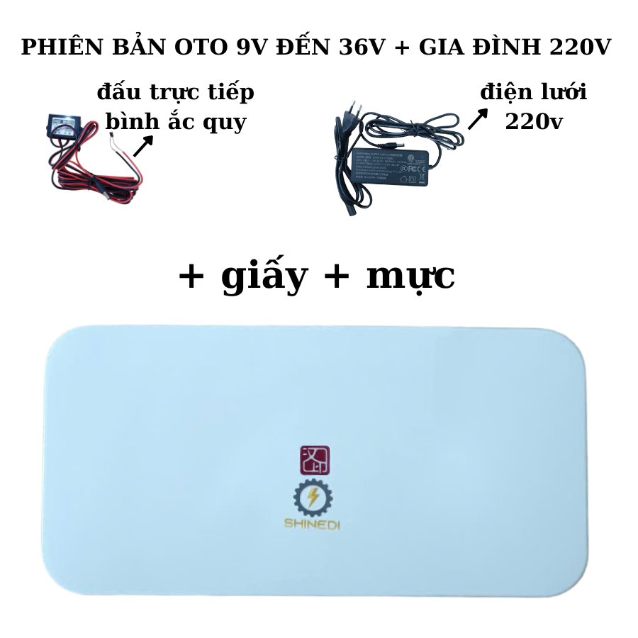 Máy in A4 wifi di động GT1 ECOKING giấy thông thường sử dụng nguồn điện 100V-220V 12V-24V phù hợp sử