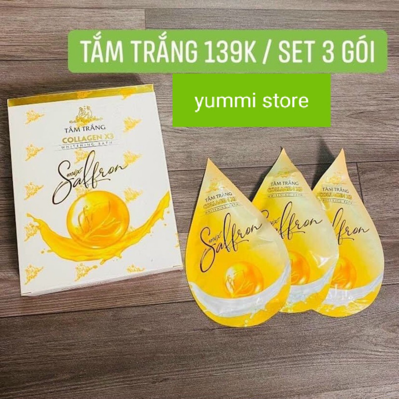 Hop 3 Goi Tam Trang Colage X3 Luxury Mix Saffron Dong Anh [Chinh Hang]