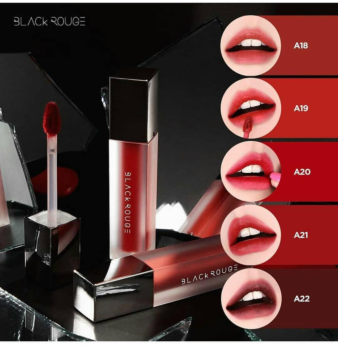 [HCM](Full màu) SON KEM LÌ SIÊU MỊN BLACK ROUGE CHÍNH HÃNG  AIR FIT VELVET TINT VERSION 2 bền màu độ bám cao không gây hiện tượng khô môi