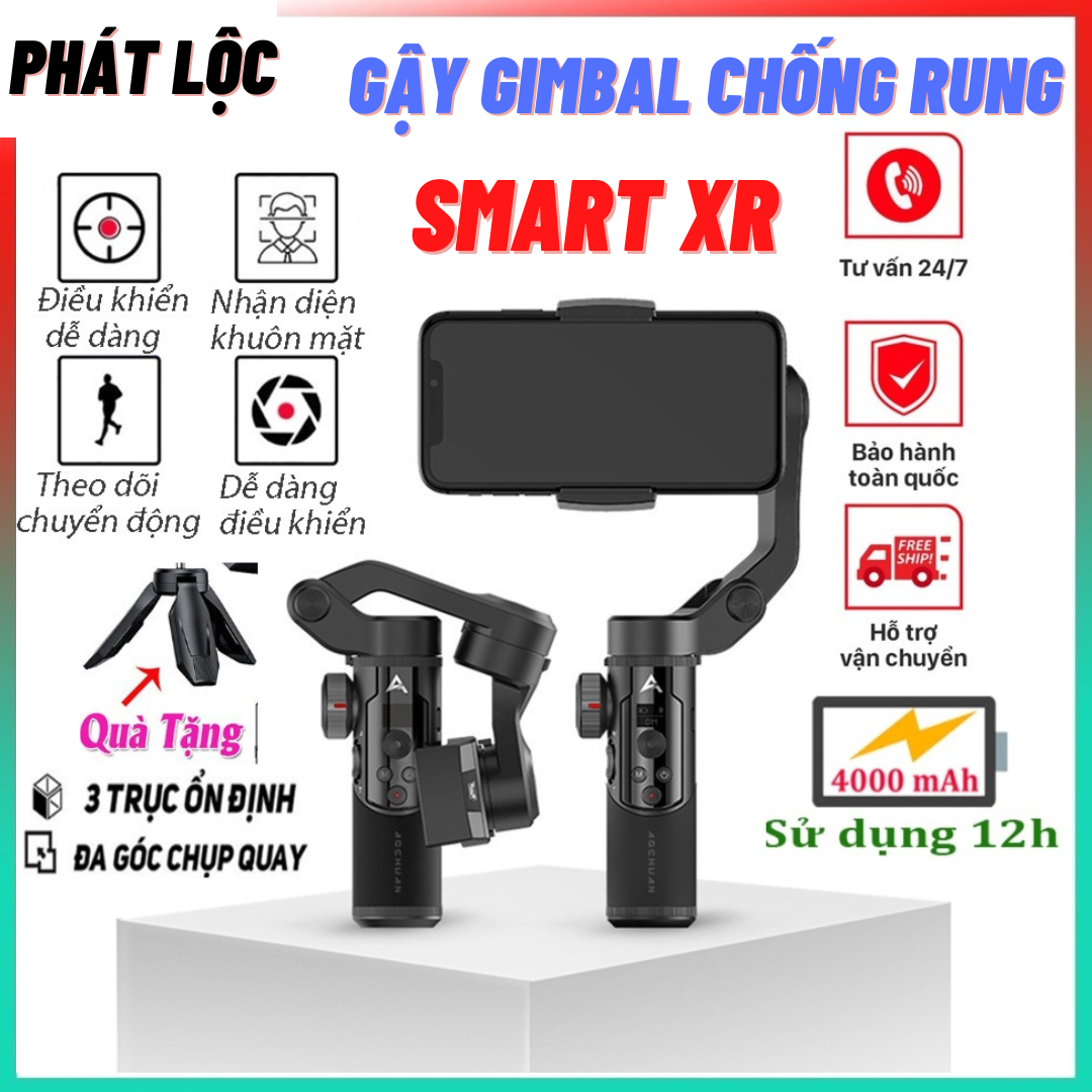 Gimbal Chống Rung Cho Điện Thoại SMART XR 3-Axis Handheld Tay Cầm Chống Rung Tự Theo Dõi Chuyển Động