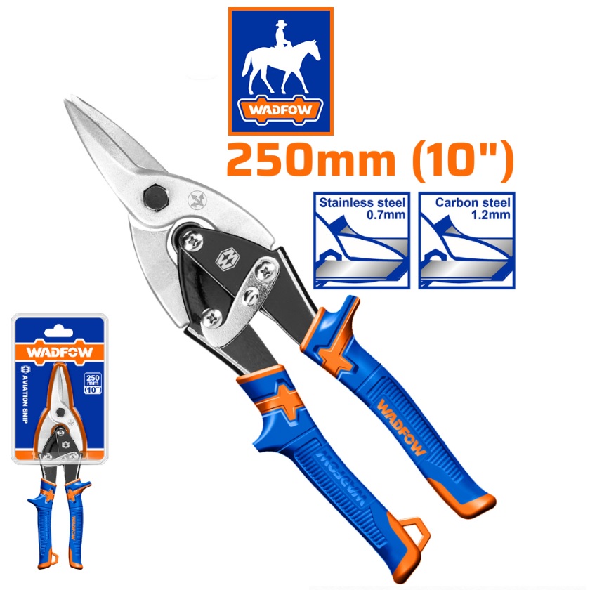 Kéo cắt tôn tole mũi thẳng 10inch 250mm Aviation Snip Total WADFOW THT522106 HTSN0110S