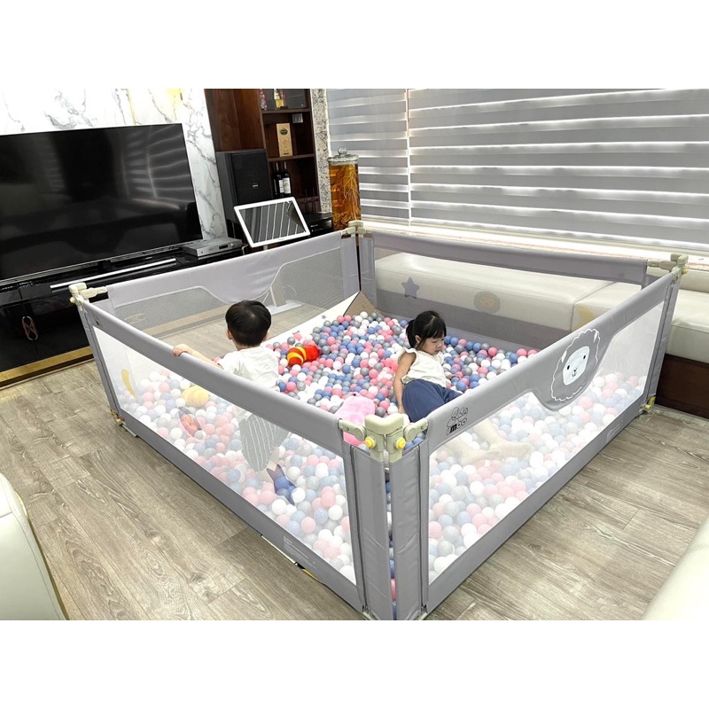 Thanh chắn giường Umoo bản nâng cấp 088 4 thanh có thể làm quây chơi bóng cho bé