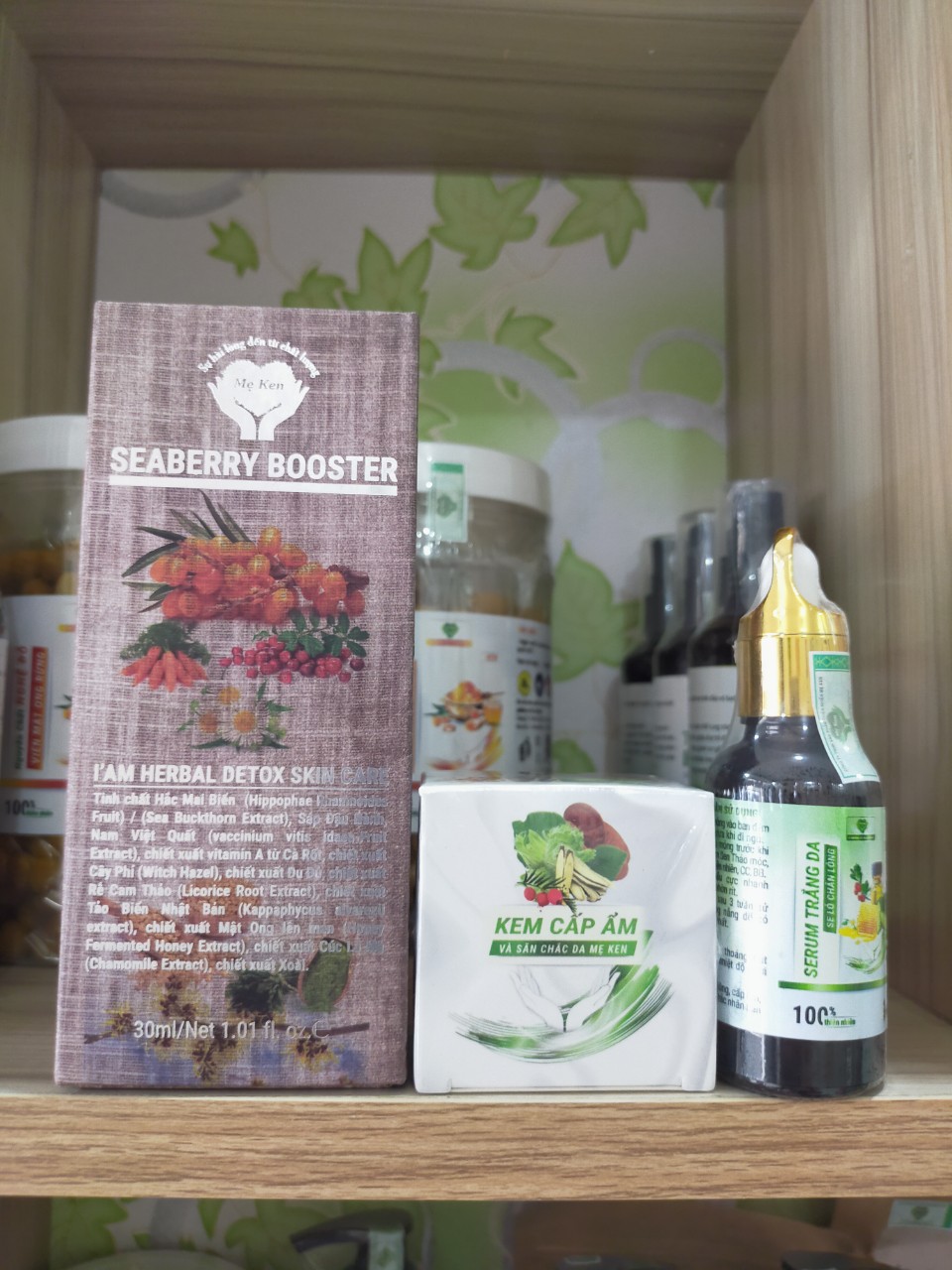 [Hcm]Combo Kem Tái Tạo Trẻ Hóa Da Seaberry Booster Mẹ Ken - Gồm Kem Seaberry Trẻ Hóa 30Ml+ Serum 30Ml+ Kem Cấp Ẩm 30Ml