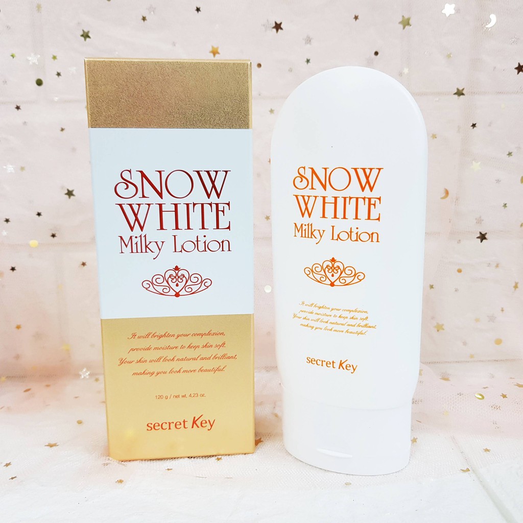 [Hcm]Sữa Dưỡng Thể Dưỡng Trắng Secret Key Snow White Milky Lotion 120G (Hộp Vàng)