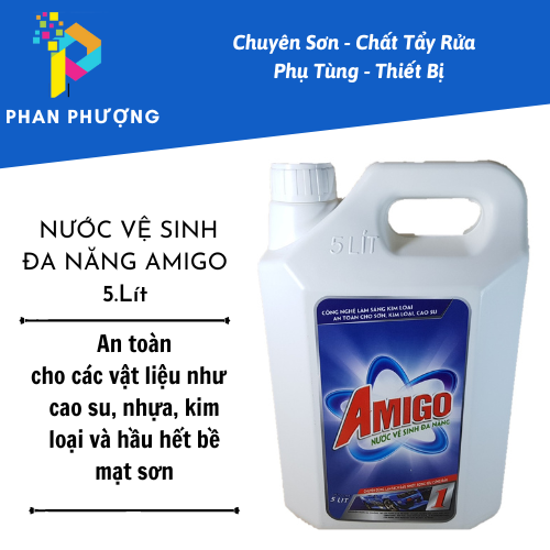 (CHÍNH HÃNG) DUNG DỊCH TẨY RỬA DẦU NHỚT NƯỚC VỆ SINH ĐA NĂNG AMIGO TẨY DẦU NHỚT 5000ml (Có xuất HD V