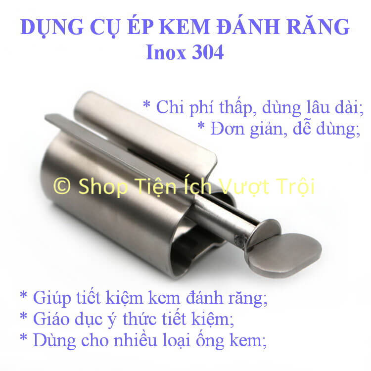 Dụng Cụ Bóp Lấy Kem Đánh Răng Bằng Inox Kẹp Vặn Tuýp Kem Tận Dụng Hết Các Loại Kem Gel Bột Nhão Đựng Trong Ống Nhựa Ống Kẽm Giúp Tiết Kiệm Dùng Đến Hết - Shop Tiện Ích Vượt Trội