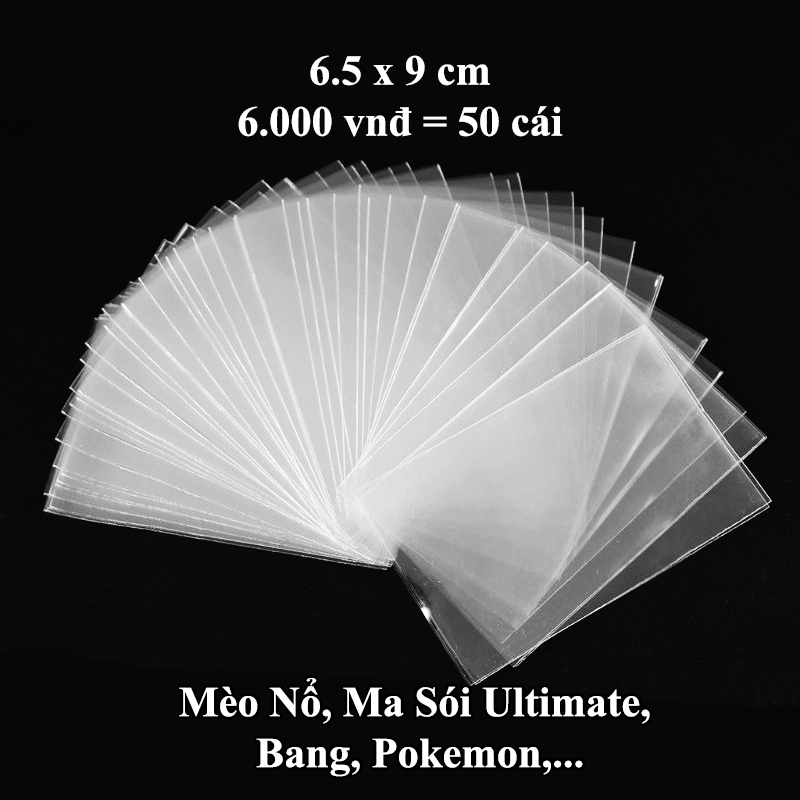 Sleeves bọc bài Pokemon Mèo nổ Exploding Kittens Kamen Rider Kpop Yugioh bảo vệ bài (50 cái)