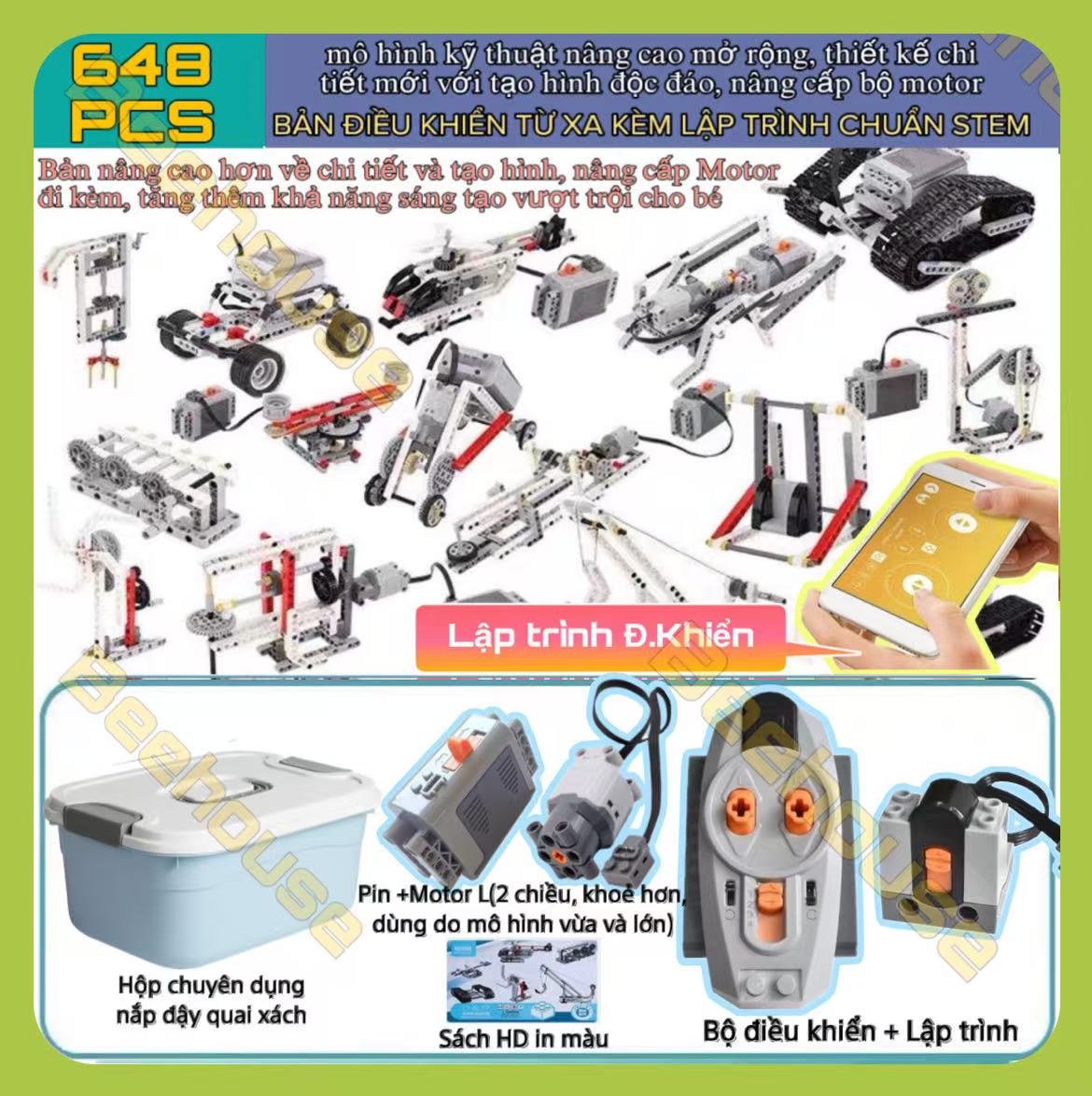 Bộ lắp ghép mô hình KỸ THUẬT NÂNG CẤP Bộ đồ chơi xếp hình lắp ráp - lắp ráp động cơ kỹ sư cơ khí - đ