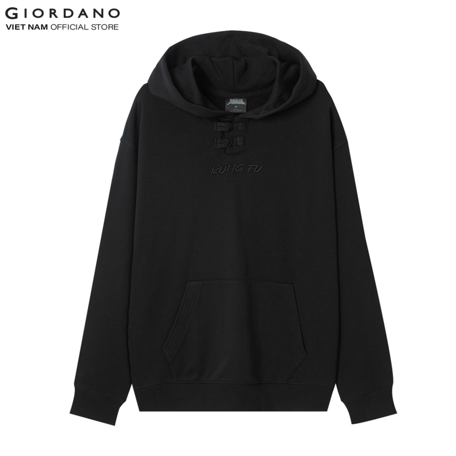 GIORDANO Áo Thun Nam Dài Tay Kungfu Panda Hoodie 01095623