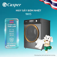 [Công lắp 0Đ HCM/ HN] Máy sấy bơm nhiệt Casper 9KG TD-P9HG1 - 16 chế độ sấy - Sấy giảm nhăn - Chính hãng