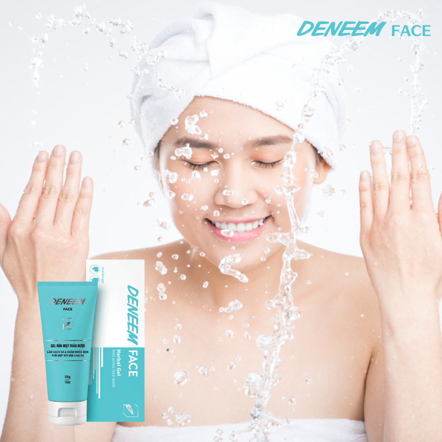 Gel rửa mặt Deneem Face 55gr ngừa mụn viêm hết thâm sẹo giúp da sạch nhẹ nhàng cung cấp ẩm để làn da luôn tươi mát.