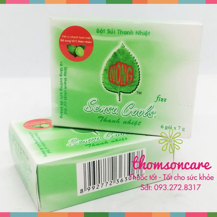 Bột sủi thanh nhiệt Sensa Cool - hỗ trợ giảm nhiệt miệng bổ sung vitamin C thiên nhiên Sensacool