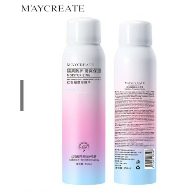 Bình Xịt Chống Nắng 150Ml Chống Nước Trắng Da Mùi Thơm Dễ Chịu