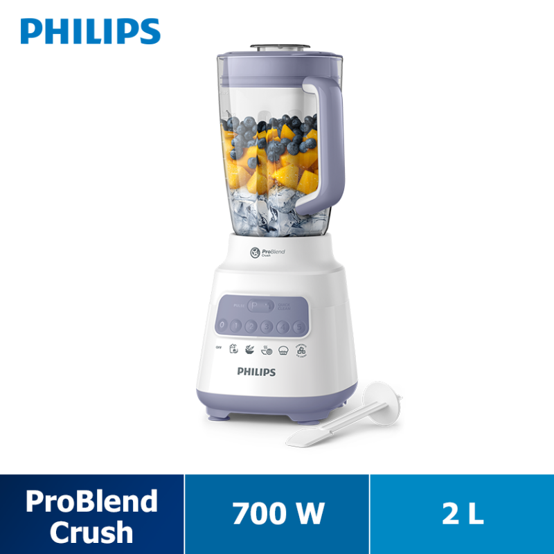 Máy Xay Sinh Tố Philips HR2221/00 - 700W - Công Nghệ Problend Crush - Bộ 2 Cối - Dung Tích Cối Lớn 1.5L - Hàng Phân Phối Chính Hãng
