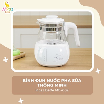 Moaz BéBé MB – 002 bình đun nước thông minh phiên bản mới 2024 bảo hành chính hãng 12 tháng