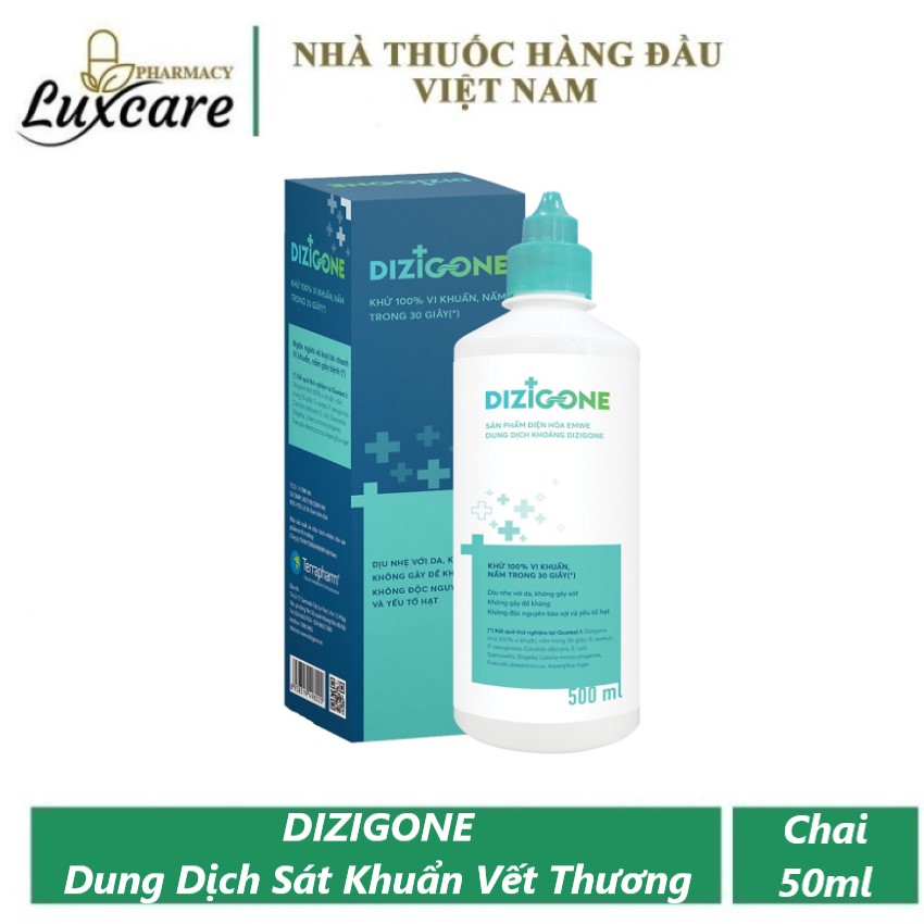 Dung Dịch Sát Khuẩn DIZIGONE - Giúp Tiêu Diệt Vi Khuẩn - Nấm An Toàn - Chai 500ml - Luxcare