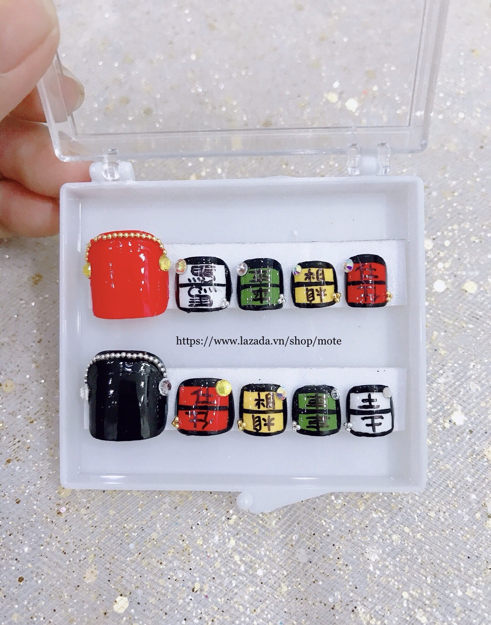 [Hcm]Móng Chân Úp Nails Hình Lá Bài Thời Trang 3 - Tặng Keo Và Dũa