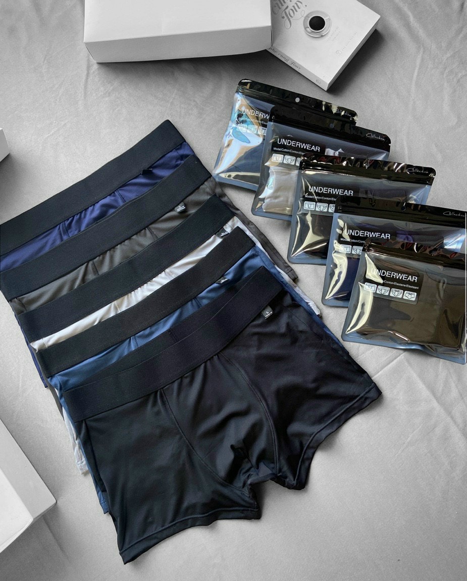 [Hoàn Tiền 15%] Quần sịp đùi BOXER nam cạp trơn 3cm chất cotton mềm mại co giãn 4 chiều dễ thấm hút 