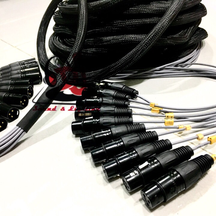 dây cáp line 10 đường dài 14m dây tín hiệu âm thanh chân đế micro đứng jack micro vỏ micro loa lg pk