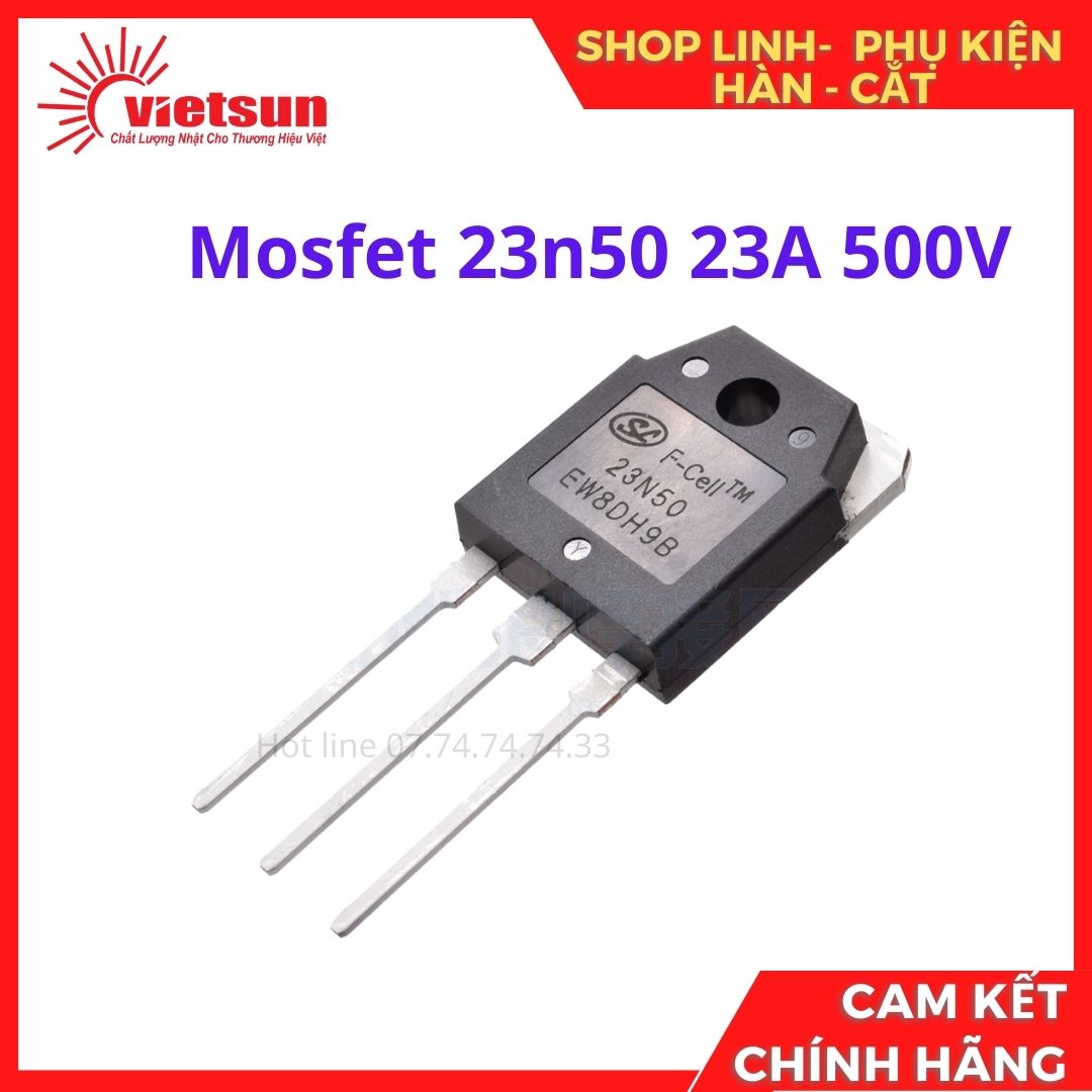 Mosfet 23n50 23A 500V hàng Silan (SL) chính hãng linh kiện sửa chữa máy hàn