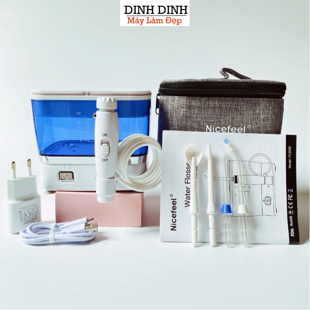 Tăm Nước Nicefeel Chính Hãng Fc2620 Mẫu Tăm Nước Xiaomi Bền Chống Nước Chống Ồn Bình Nước Lớn Kèm Adapter Dinh Dinh