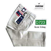 Quần Kaki 1 Ly Trung Niên Vĩnh Tiến 100% Cotton 499 Mẫu Màu Kem Trắng