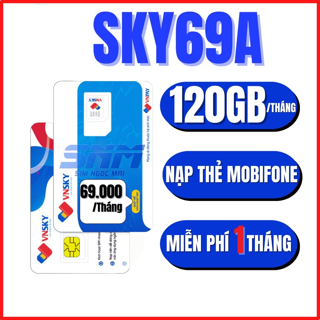 Sim 4G Mobifone LOCAL A69 A79 A89 Sky69D Thay Thế Sim Dip50 ED60 DTHN Mobifone chỉ 68k/tháng max băn