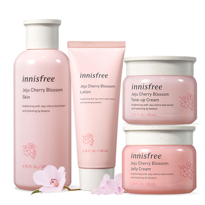 Bộ Dưỡng Ẩm Và Làm Sáng Da Innisfree Jeju Cherry Blossom