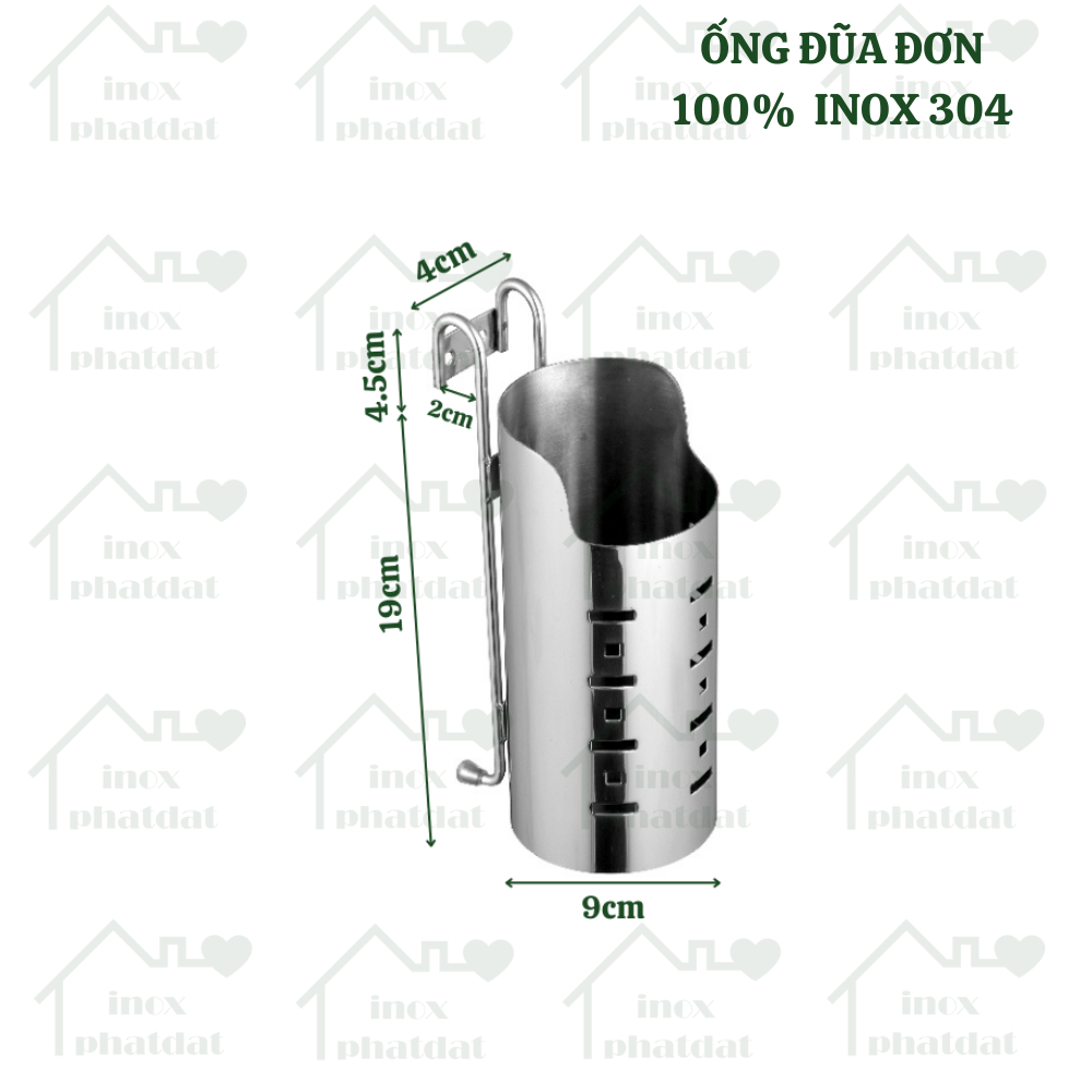 Ống đựng đũa muỗng Inox 304 PHÁT ĐẠT giá để đũa hộp để đũa thìa inox cao cấp ống đũa tròn inox