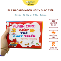 Thẻ học thông minh Flashcard giúp trẻ phát triển ngôn ngữ và giao tiếp trọn bộ 300 câu hỏi và trả lời