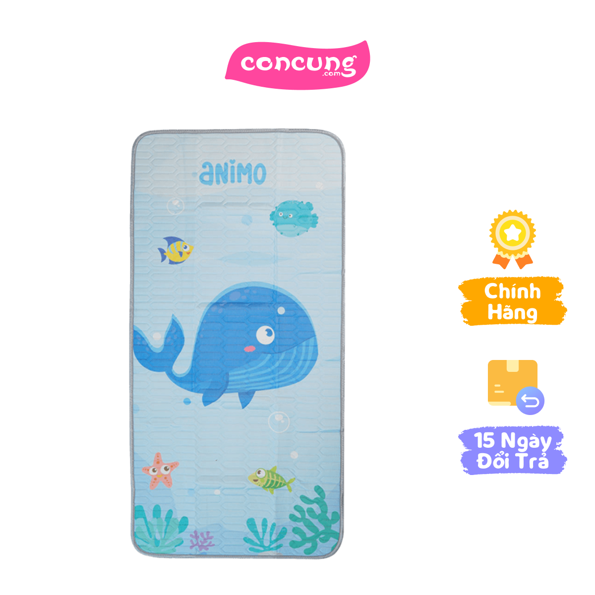 Chiếu điều hòa cao cấp cho bé Animo cá voi (60x120cm)