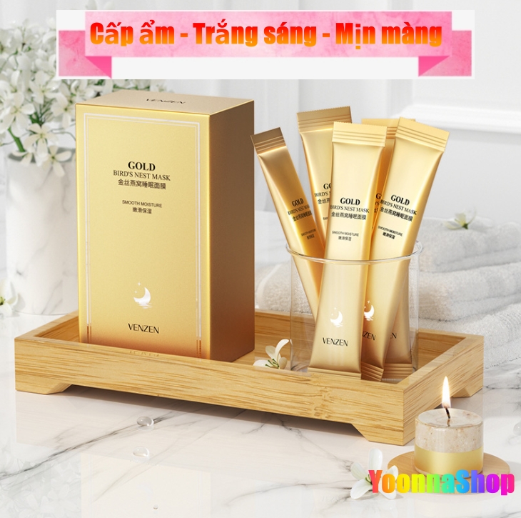 [Hcm]Combo 20 Gói Mặt Nạ Ngủ Golden Venzen - Dưỡng Ẩm Cấp Ẩm Trắng Sáng Và Mịn Màng