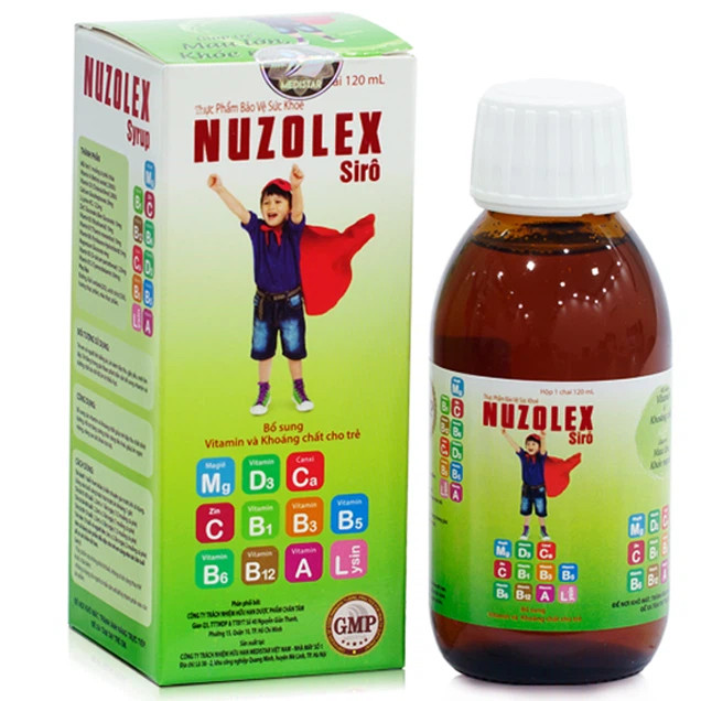 Siro Nuzolex bổ sung vitamin và khoáng chất chai 120ml