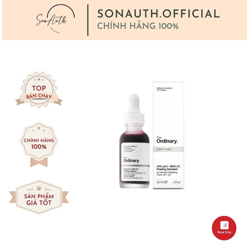 Tẩy da chết hoá học The Ordinary AHA 30% + BHA 2% Peeling Solution 30ml