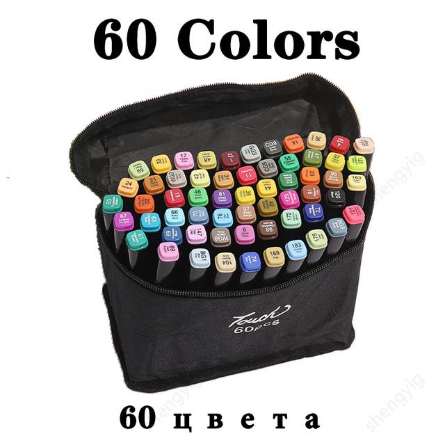 60 Colors Alcohol Markers Dual Tip Art Markers for Kids & Adult