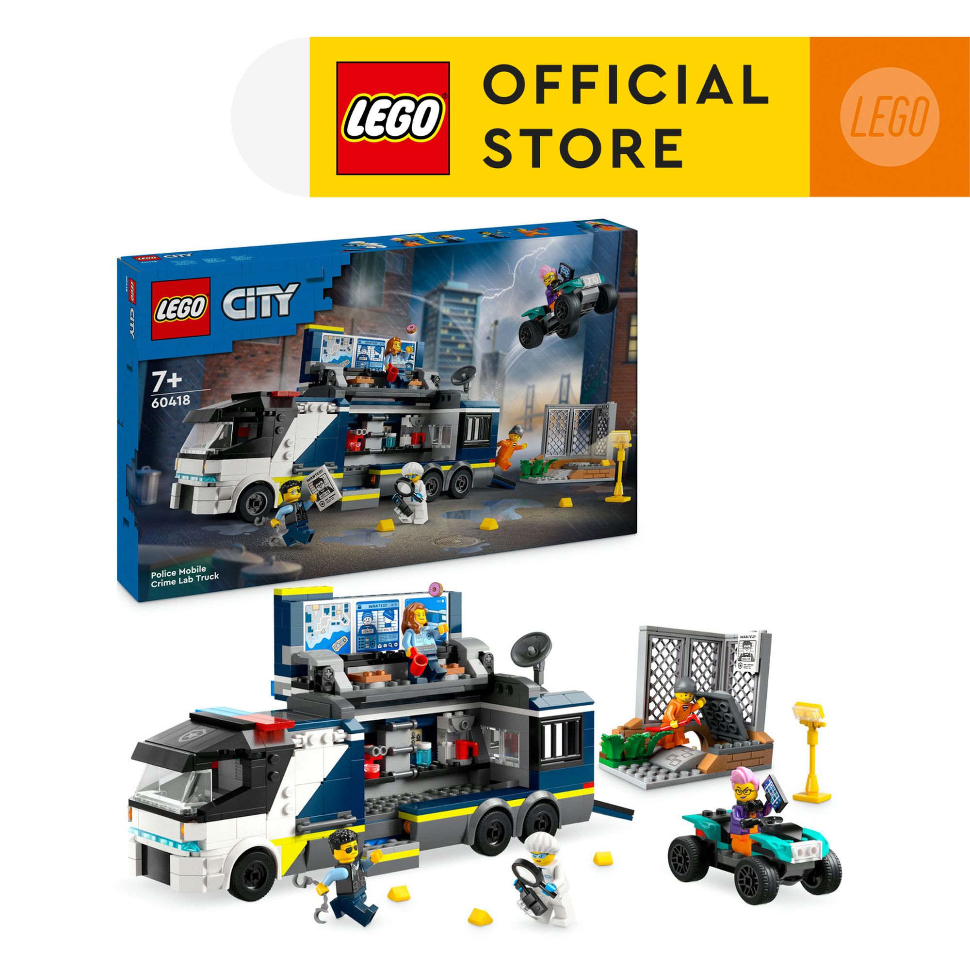 LEGO CITY 60418 Đồ chơi lắp ráp Xe tải cảnh sát vận chuyển tội phạm (674 chi tiết)