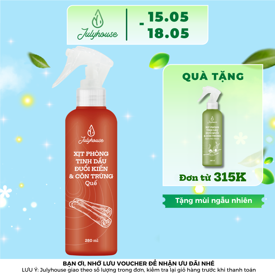 Bình xịt phòng đuổi kiến ba khoang 280ml JULYHOUSE