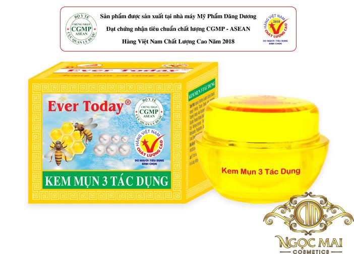 [Hcm]Kem Mụn 3 Tác Dụng Mỹ Phẩm Ever Today Xóa Thâm Liền Sẹo (10G)