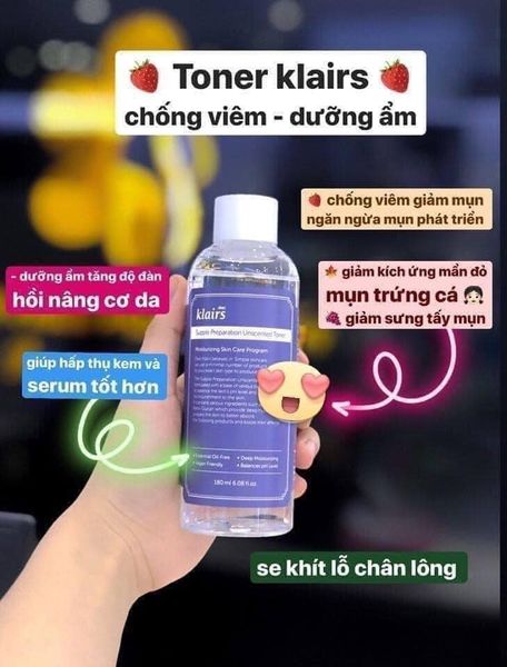 Nước Hoa Hồng Klairs Supple Preparation Unscented Toner - Không Mùi