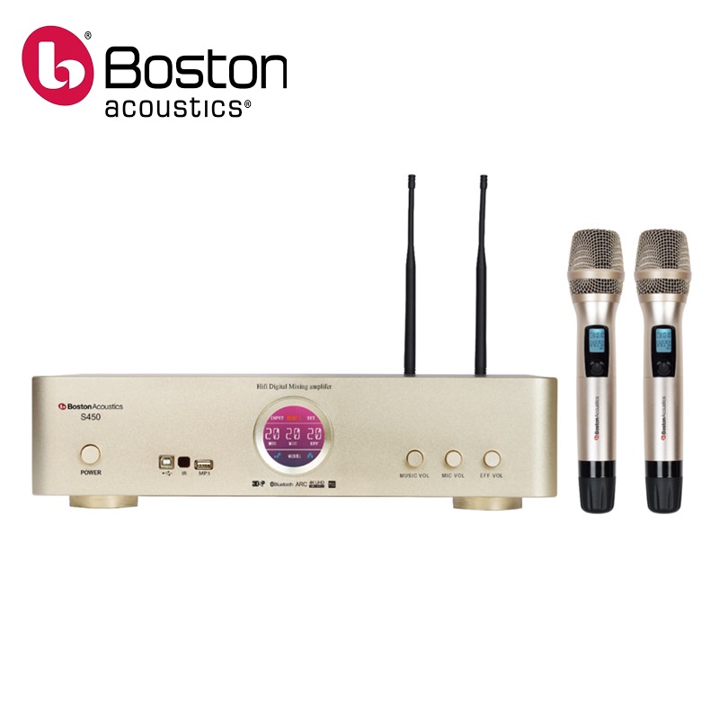 AMPLY KARAOKE BOSTON ACOUSTICS  S450 - LIỀN MICRO KHÔNG DÂY CAO CẤP